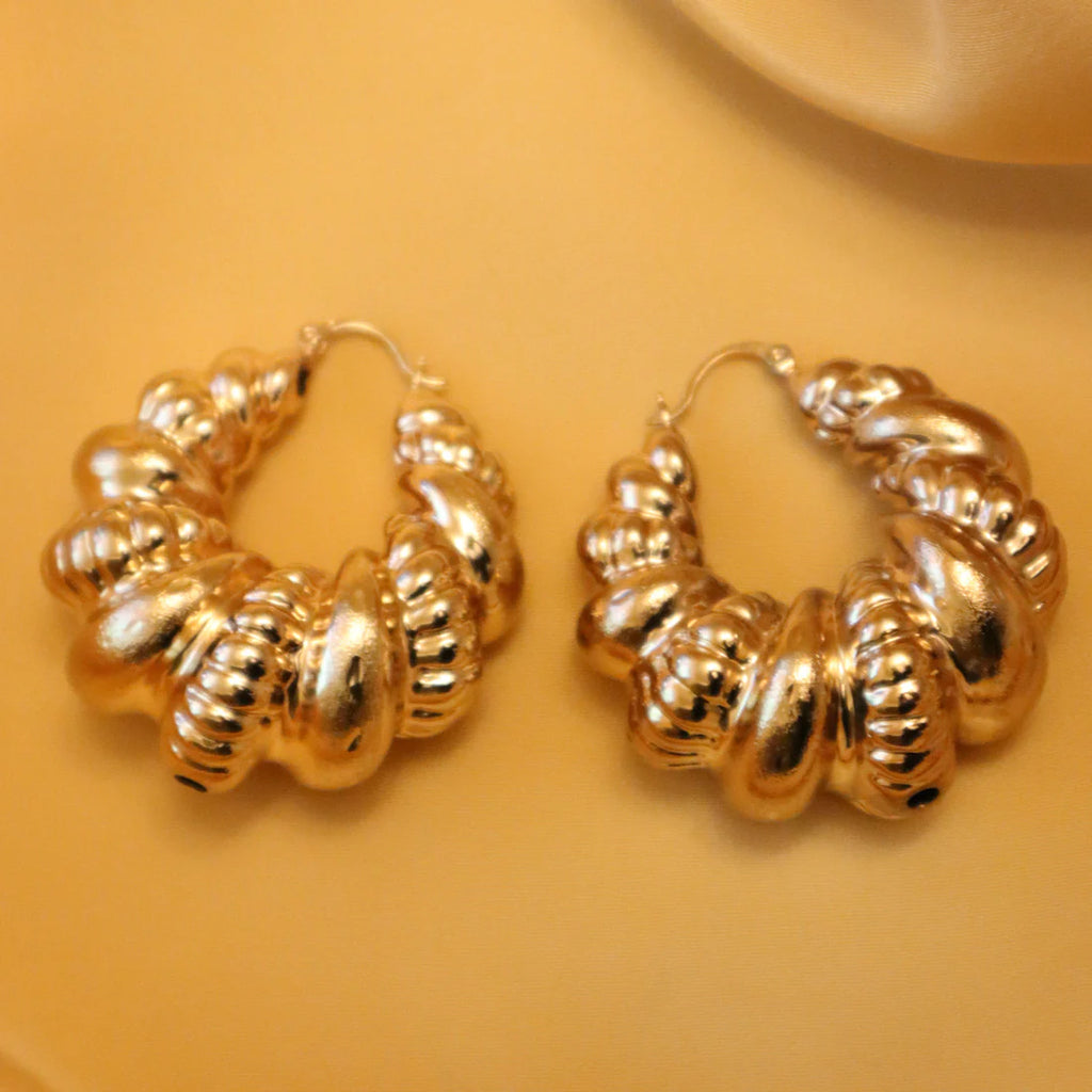 Jemila Chunky Brass Hoops