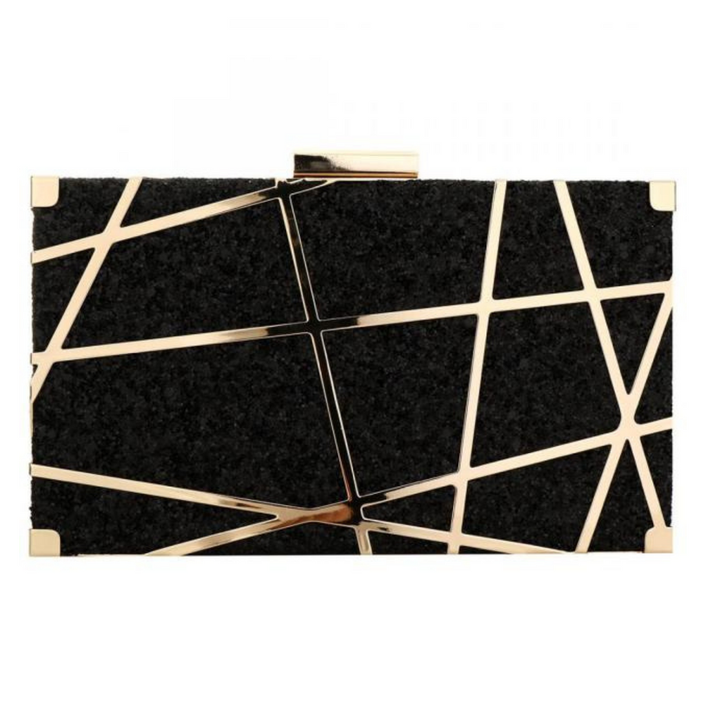 Bolsa Geometric Glitter CLUTCH