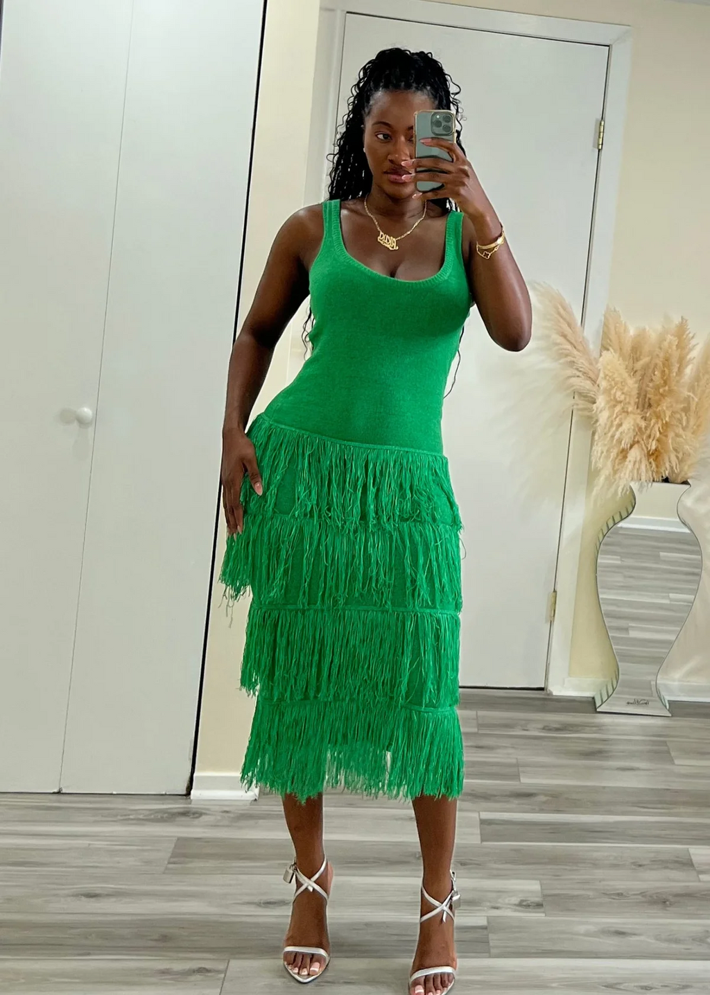 Tiered Tassel Knit