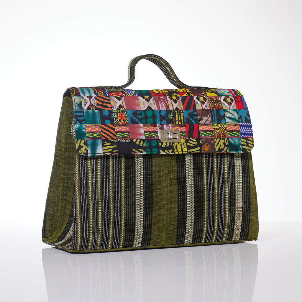 Olasope Mixed Print Work Satchel