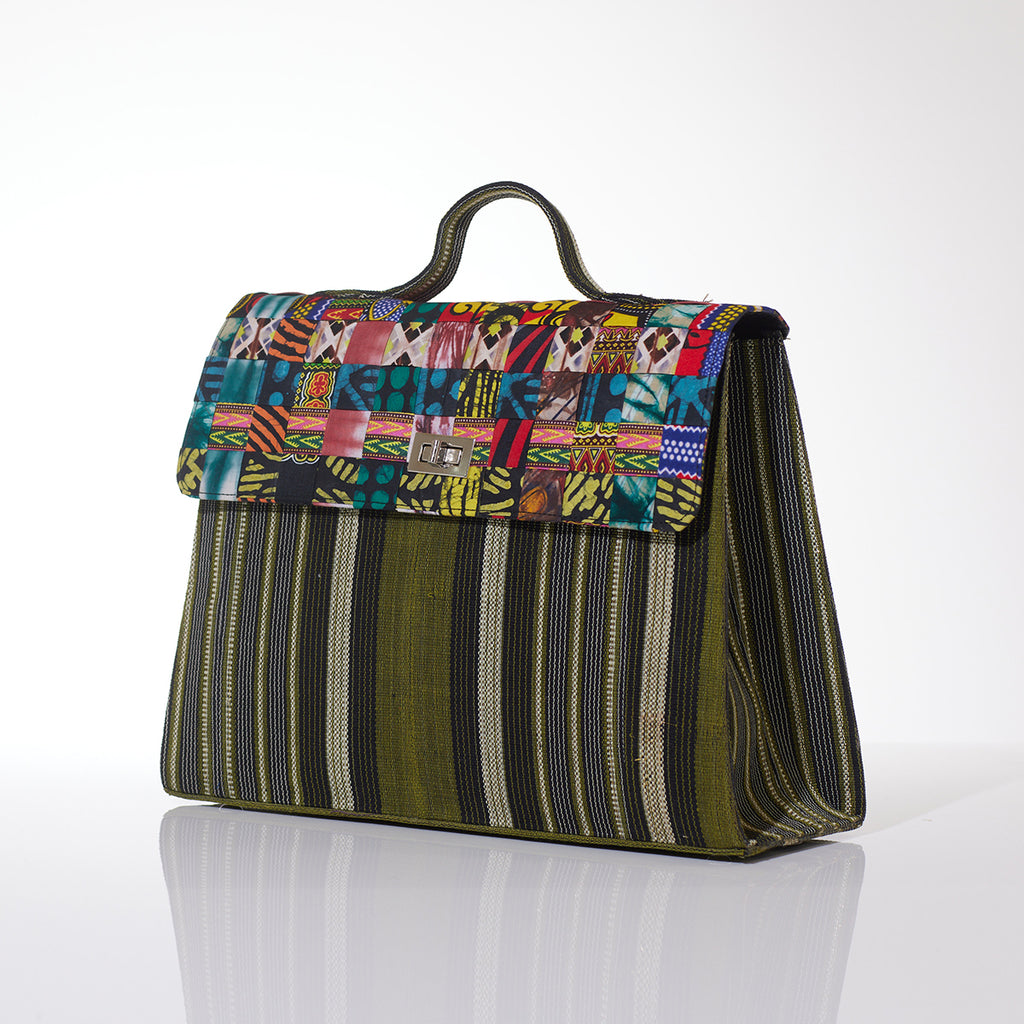 Olasope Mixed Print Work Satchel