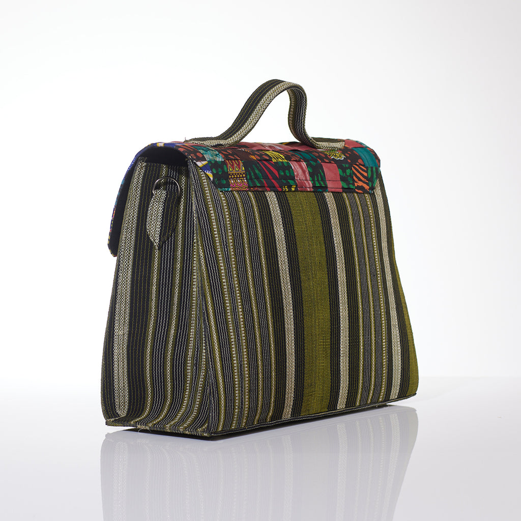 Olasope Mixed Print Work Satchel