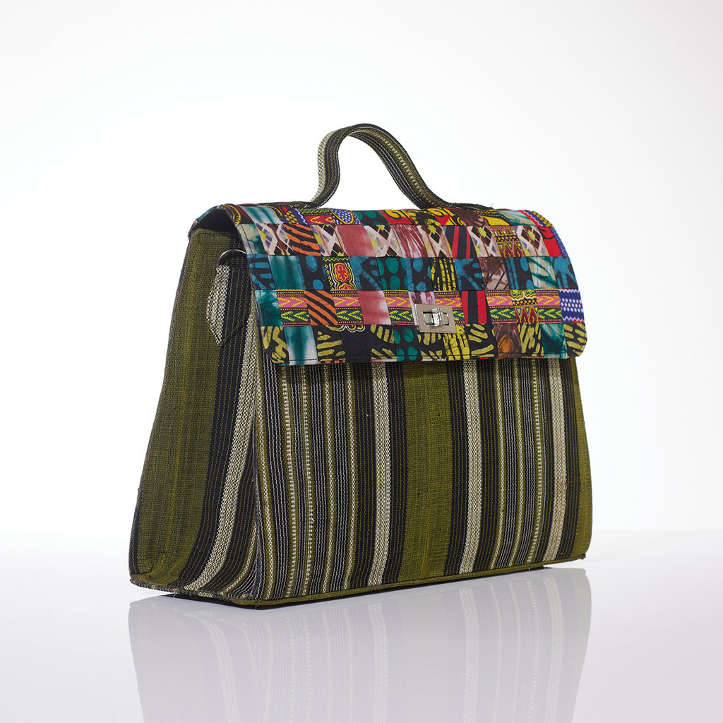 Olasope Mixed Print Work Satchel