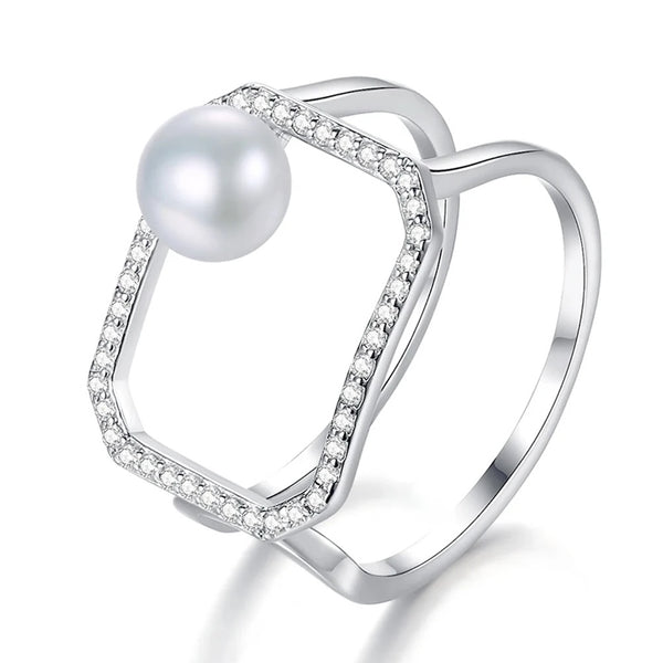 Square Pearl Ring