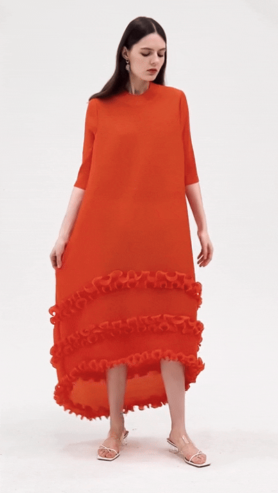 Three Layer Ruffles Maxi