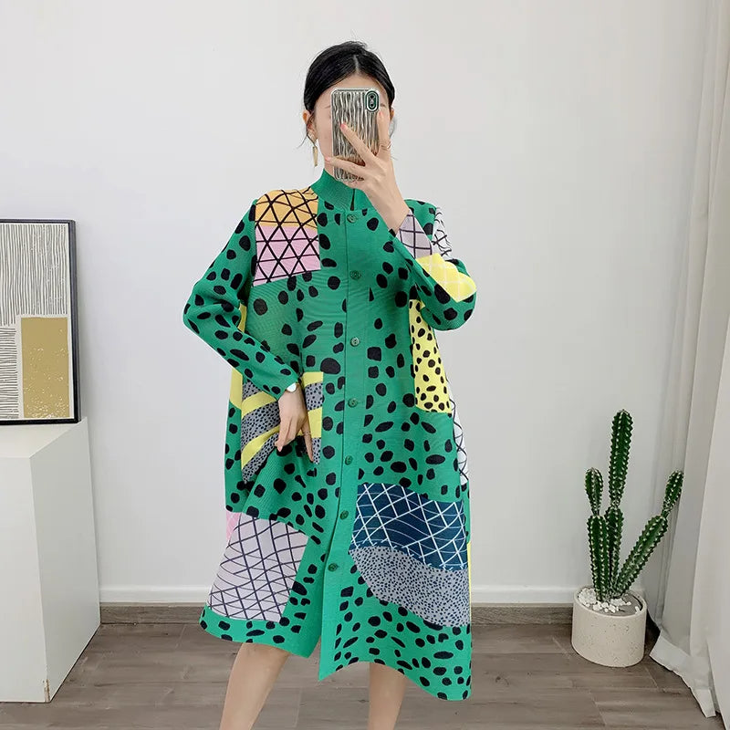 Leopard Dot Pleated