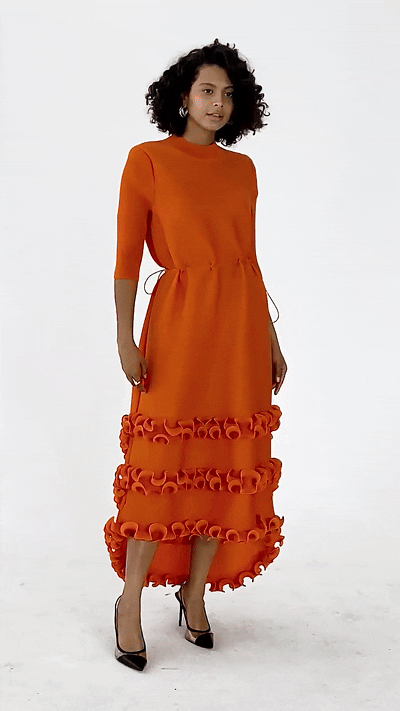 Three Layer Ruffles Maxi