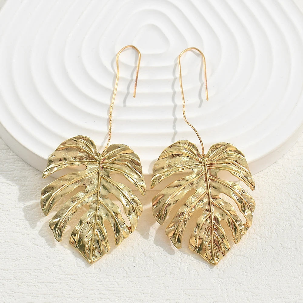 Tropical Leaf Statement Earring