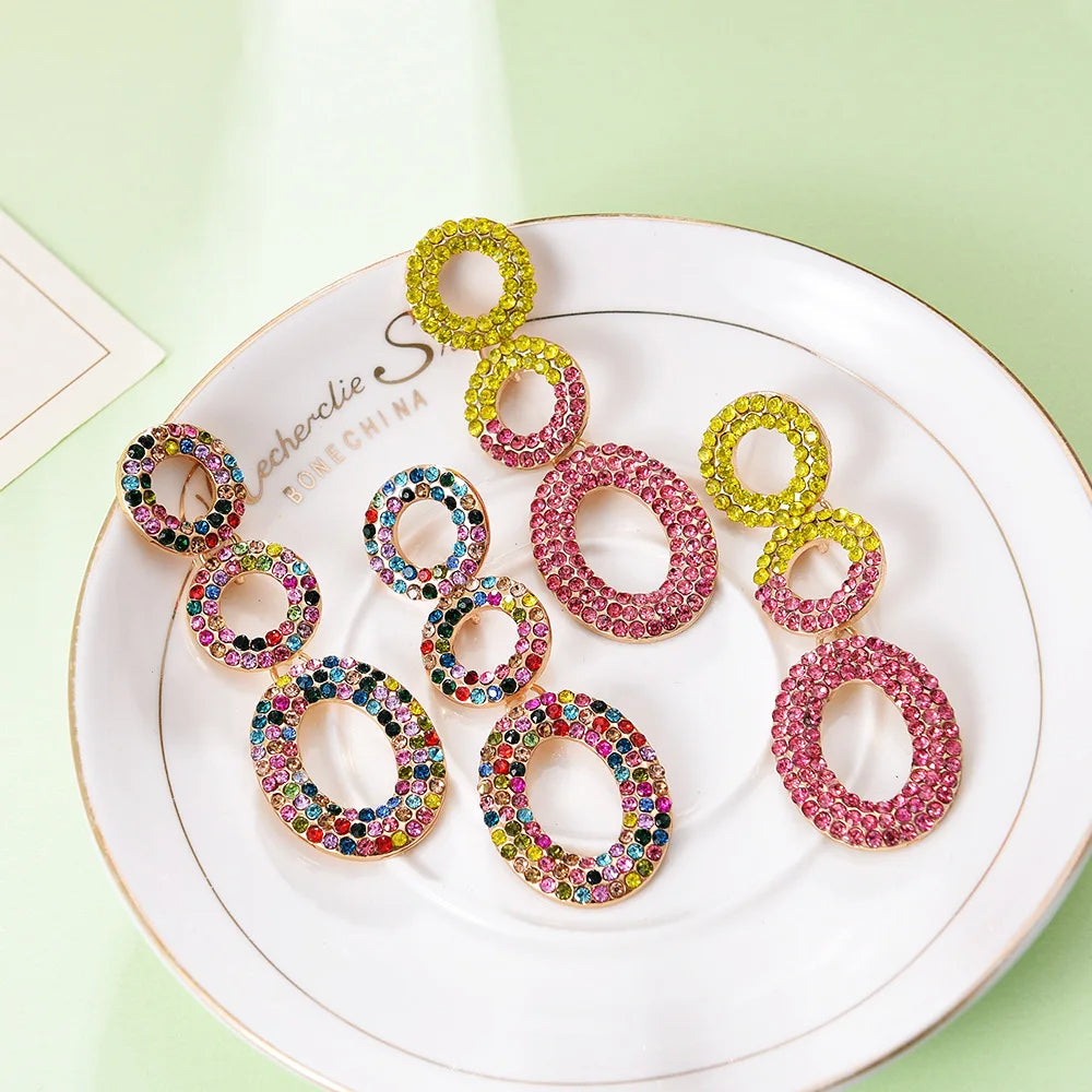 Circle Crystal Earrings