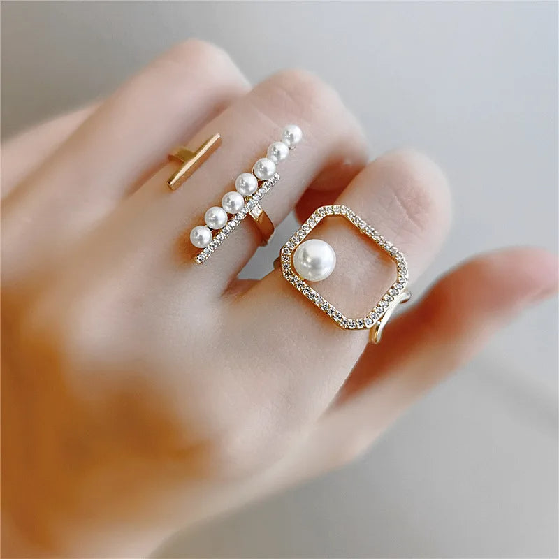 Square Pearl Ring