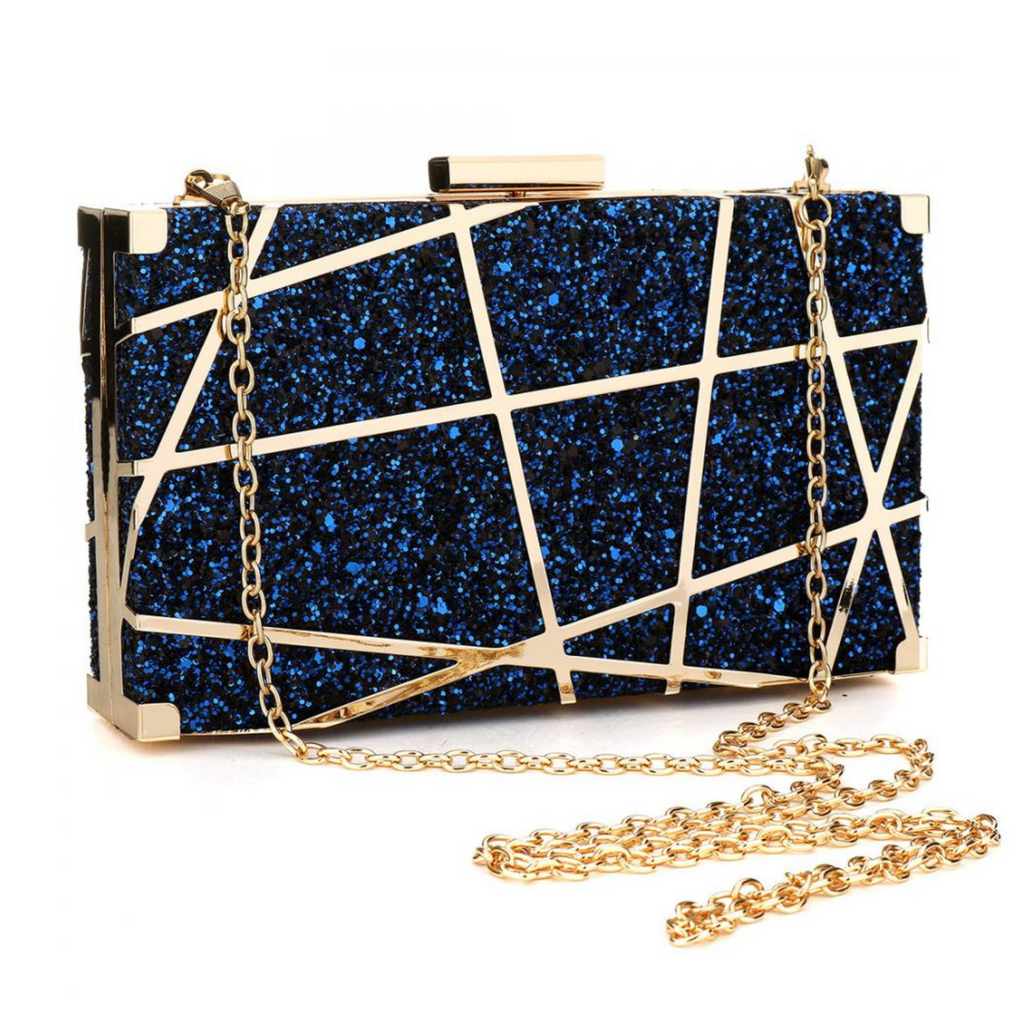 Bolsa Geometric Glitter CLUTCH