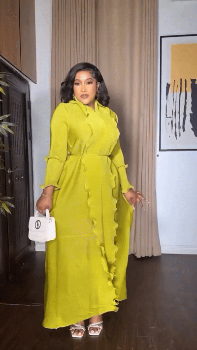 Solid Ruffles Maxi