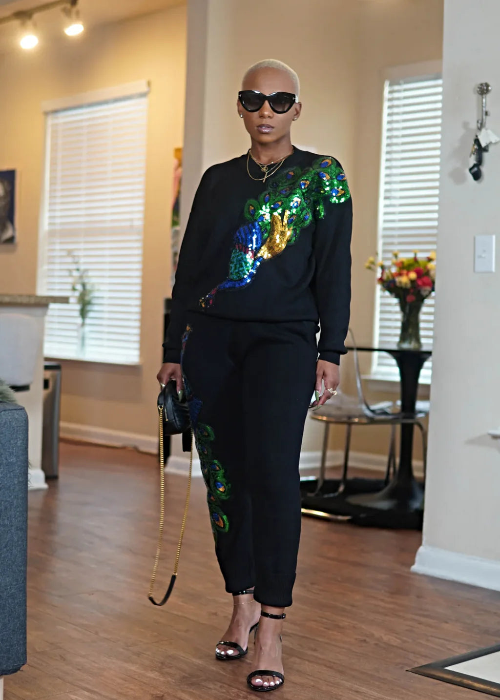 Peacock Sequin Set