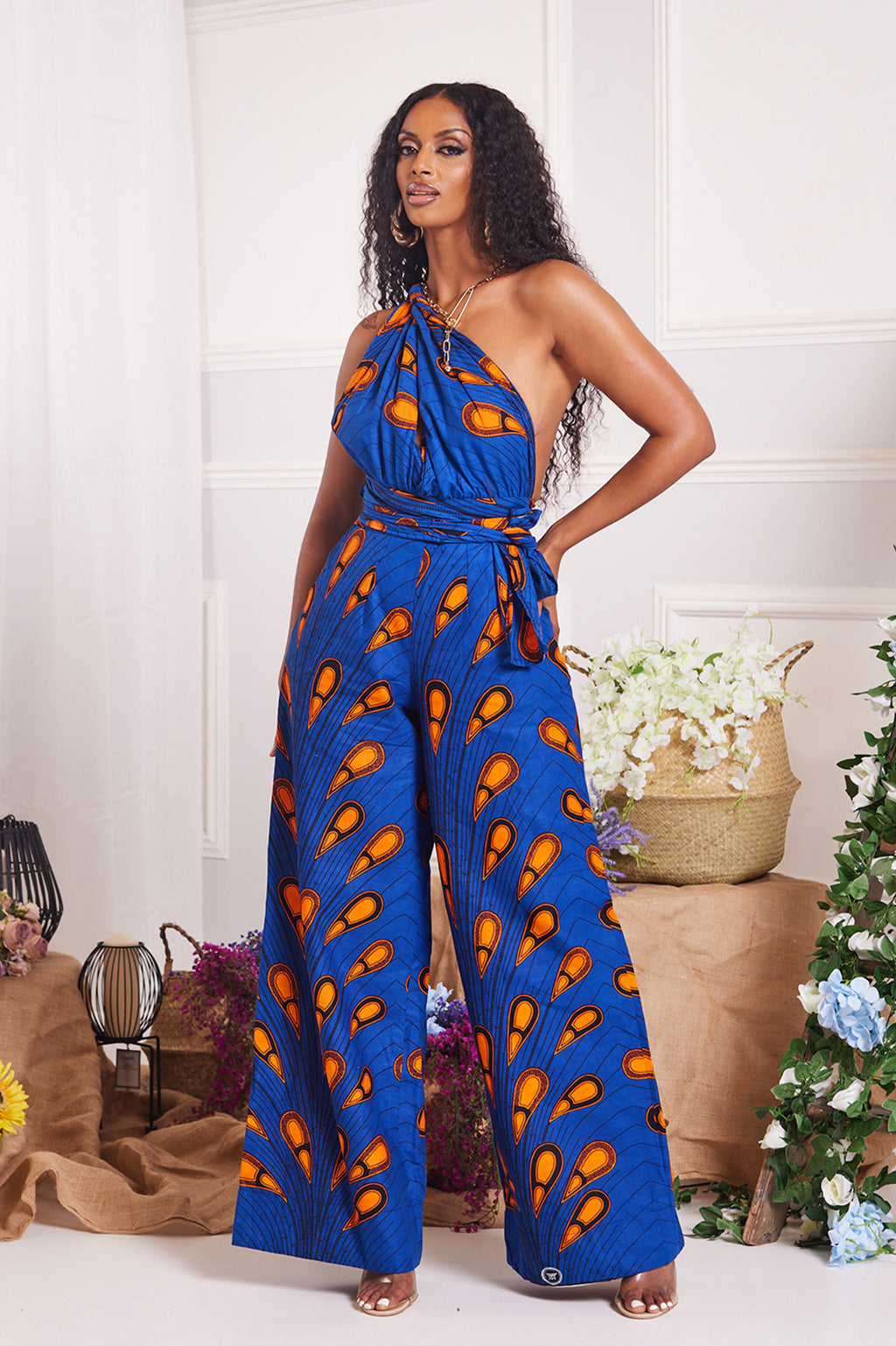 KELAHA AFRICAN PRINT INFINITY JUMPSUIT