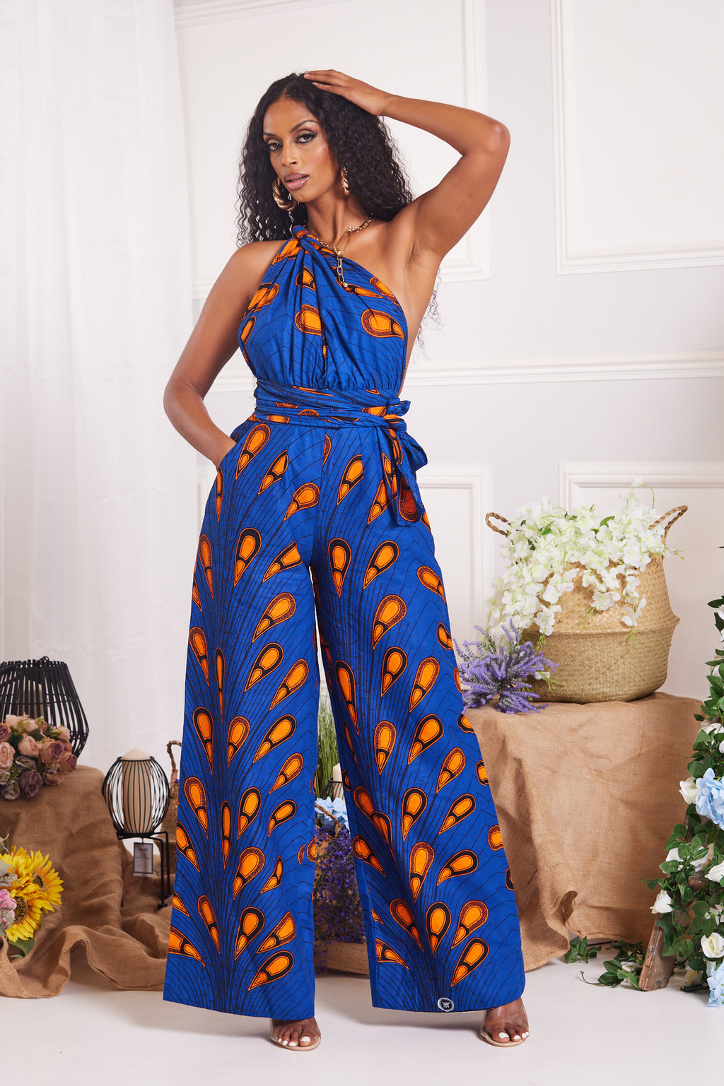 KELAHA AFRICAN PRINT INFINITY JUMPSUIT