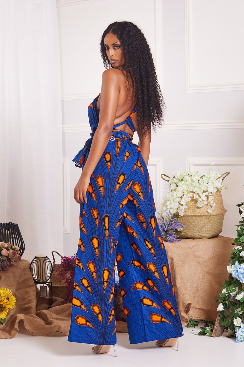 KELAHA AFRICAN PRINT INFINITY JUMPSUIT