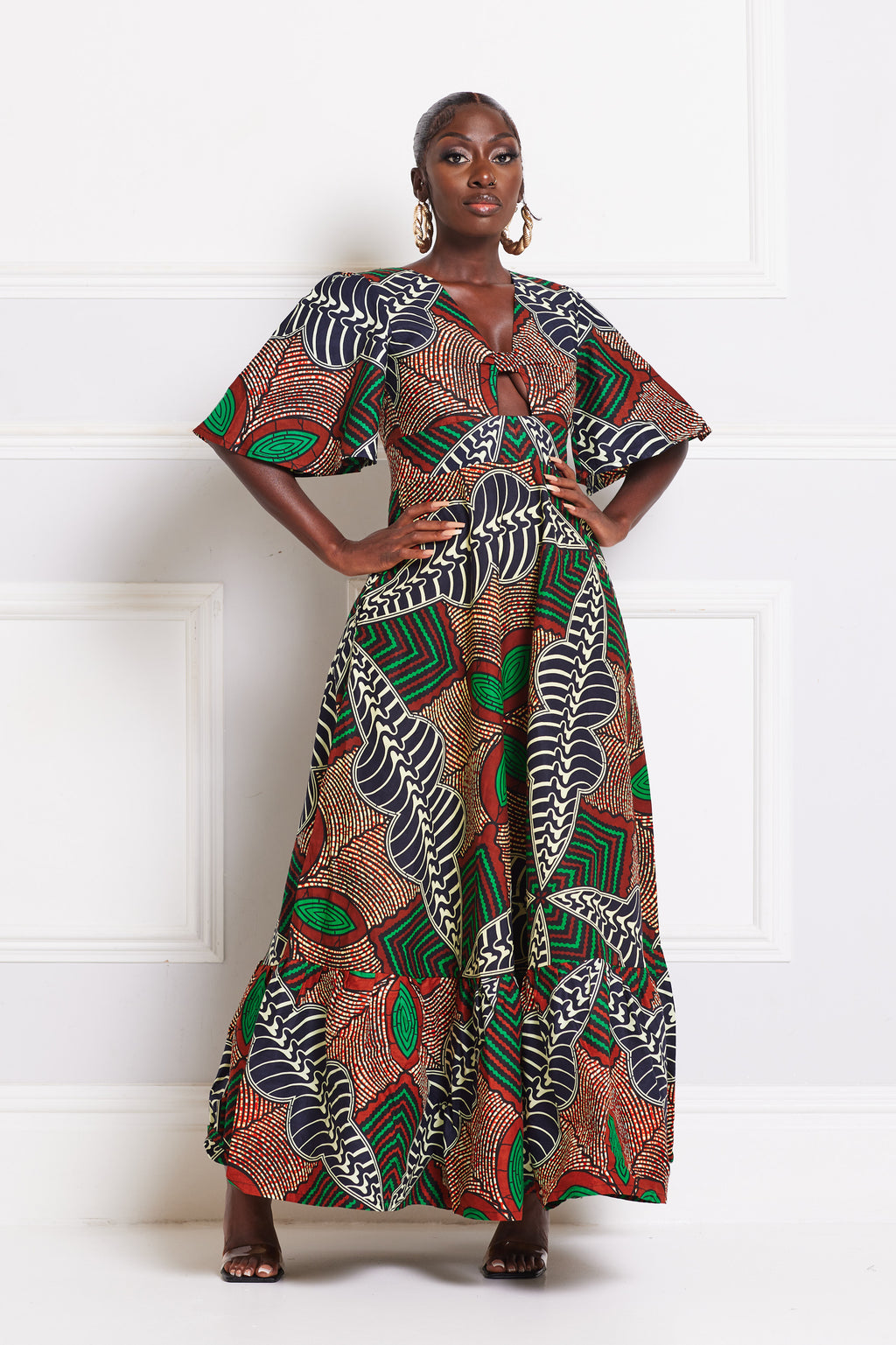 ORE AFRICAN PRINT MAXI DRESS