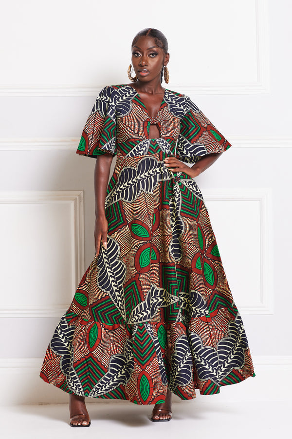 ORE AFRICAN PRINT MAXI DRESS