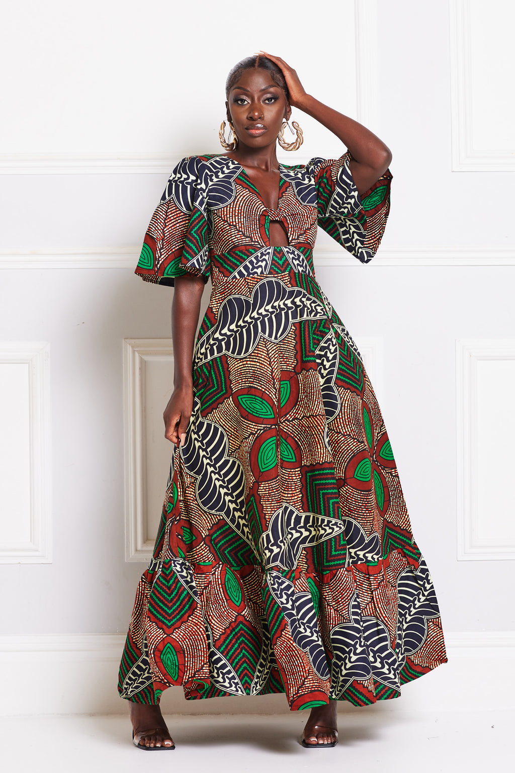 ORE AFRICAN PRINT MAXI DRESS