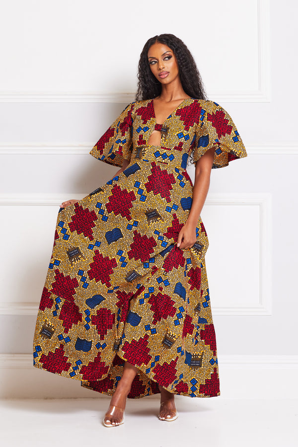 MORIAM AFRICAN PRINT MAXI DRESS