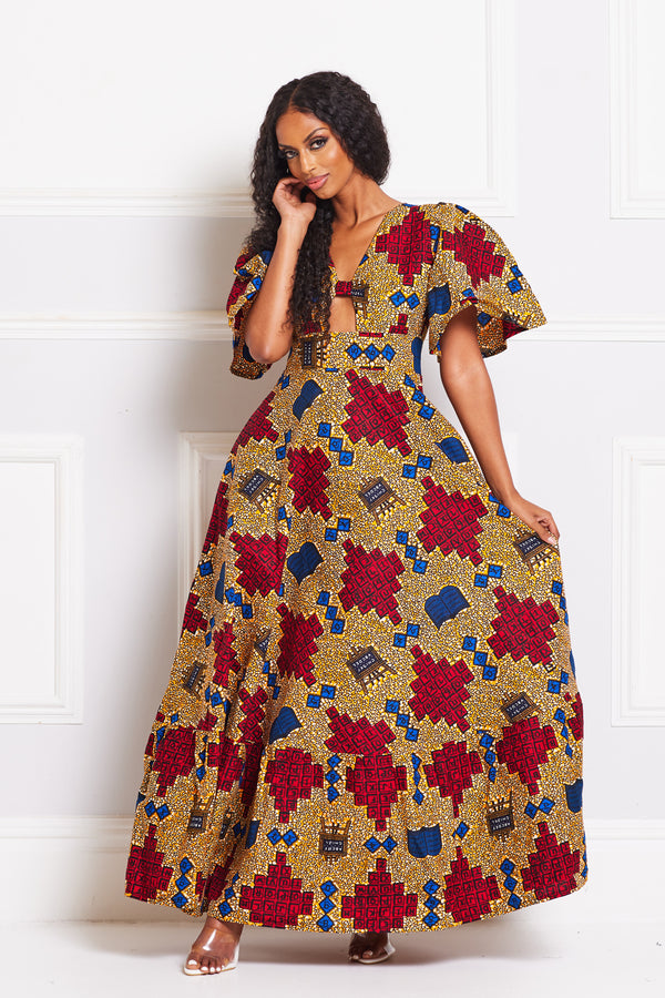 MORIAM AFRICAN PRINT MAXI DRESS