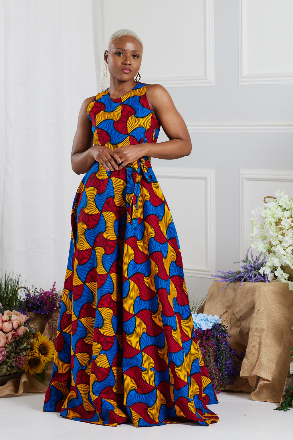 MASHEKA AFRICAN PRINT MAXI DRESS