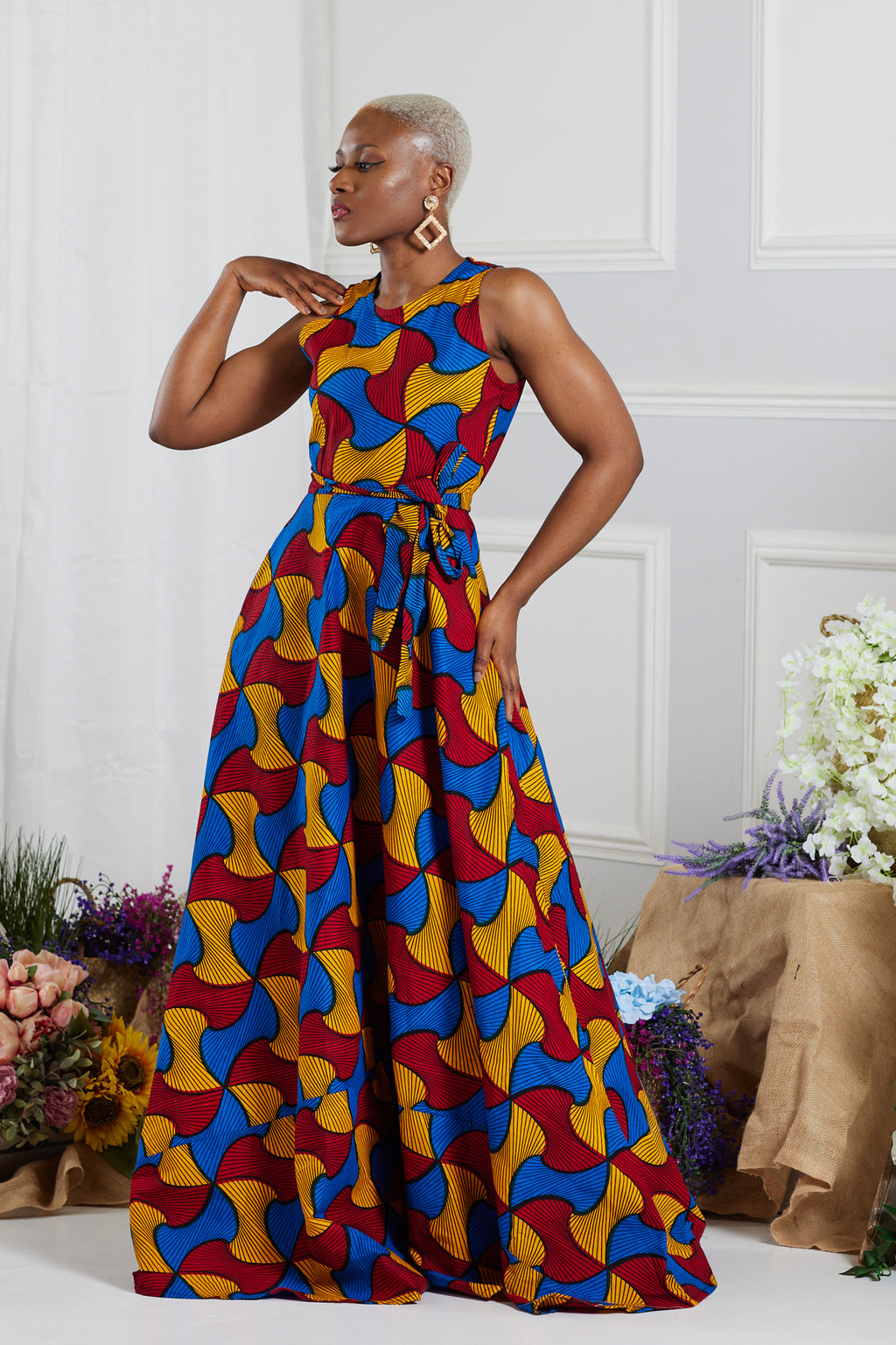 MASHEKA AFRICAN PRINT MAXI DRESS