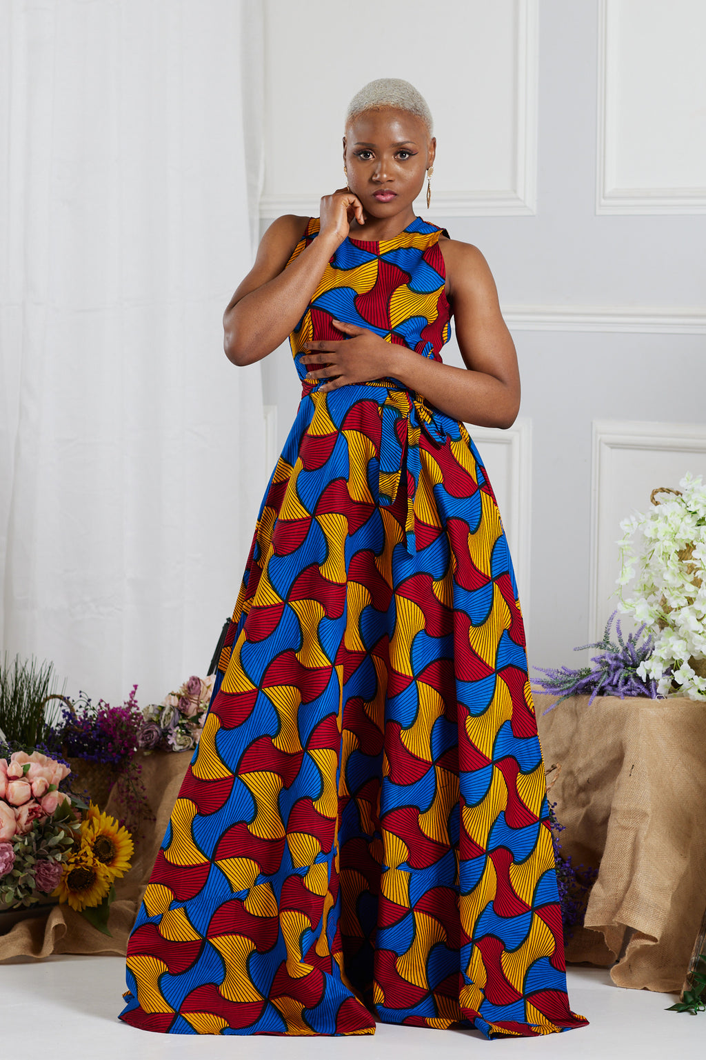 MASHEKA AFRICAN PRINT MAXI DRESS