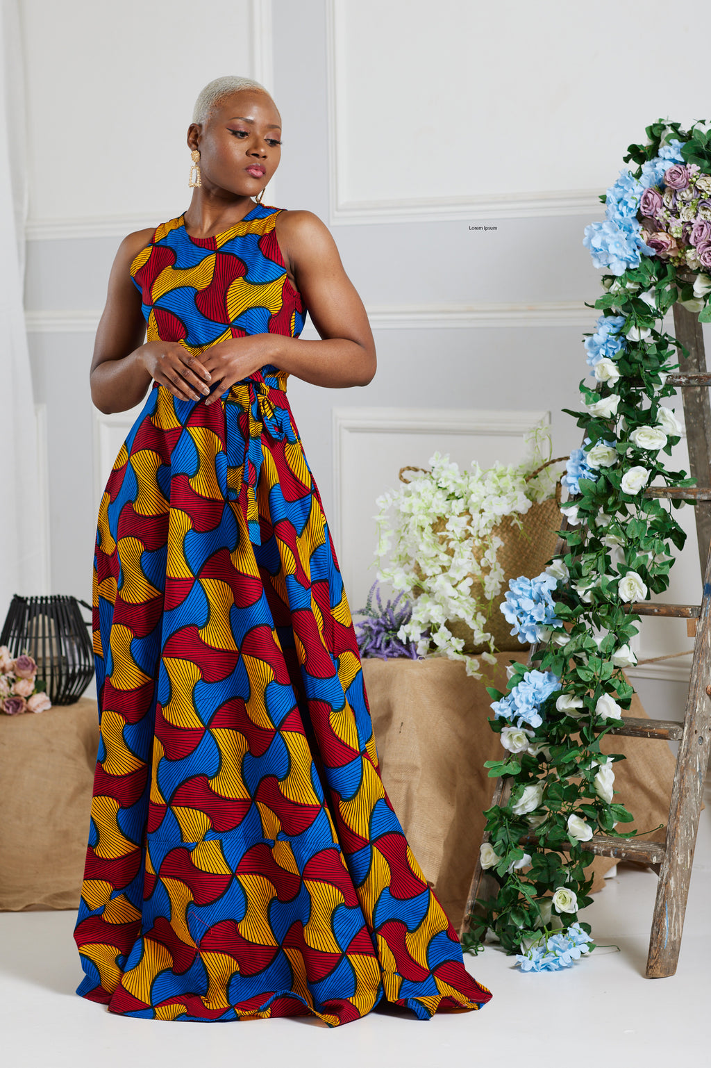 MASHEKA AFRICAN PRINT MAXI DRESS