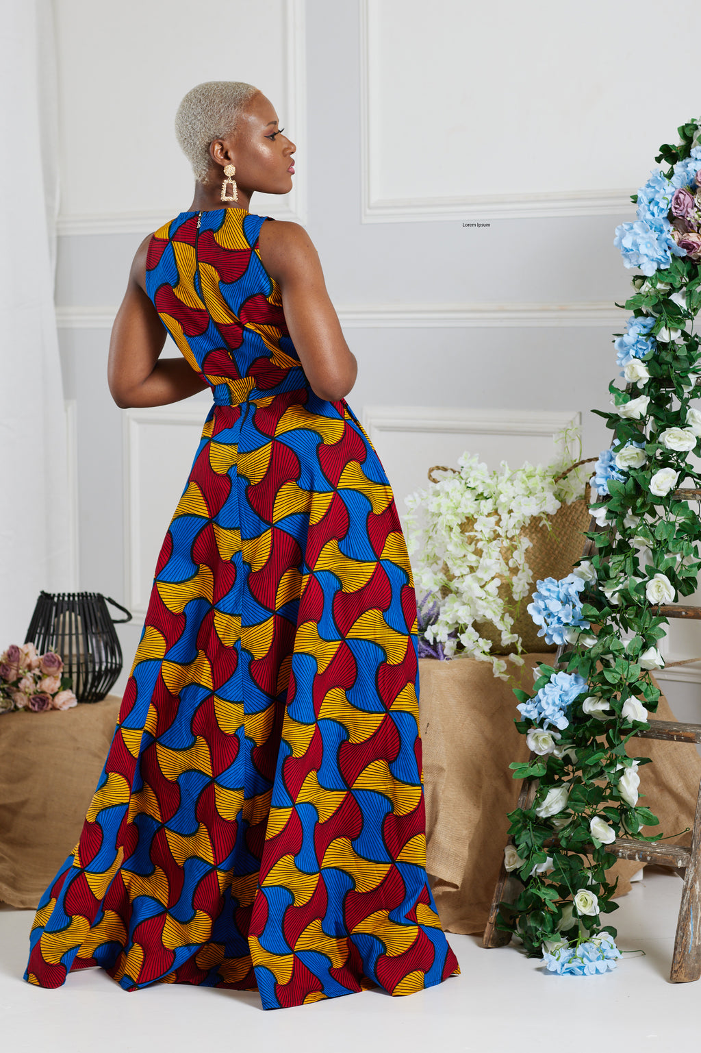 MASHEKA AFRICAN PRINT MAXI DRESS