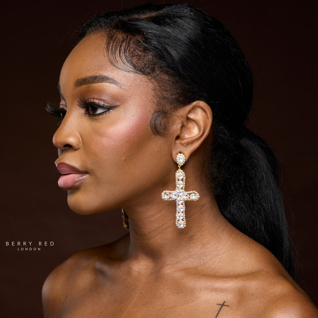 Cross Statement Earrings