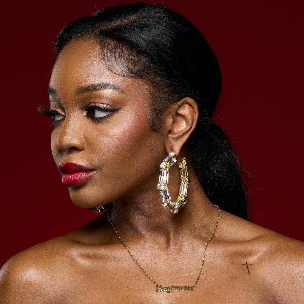 Ruby Hoop Earrings