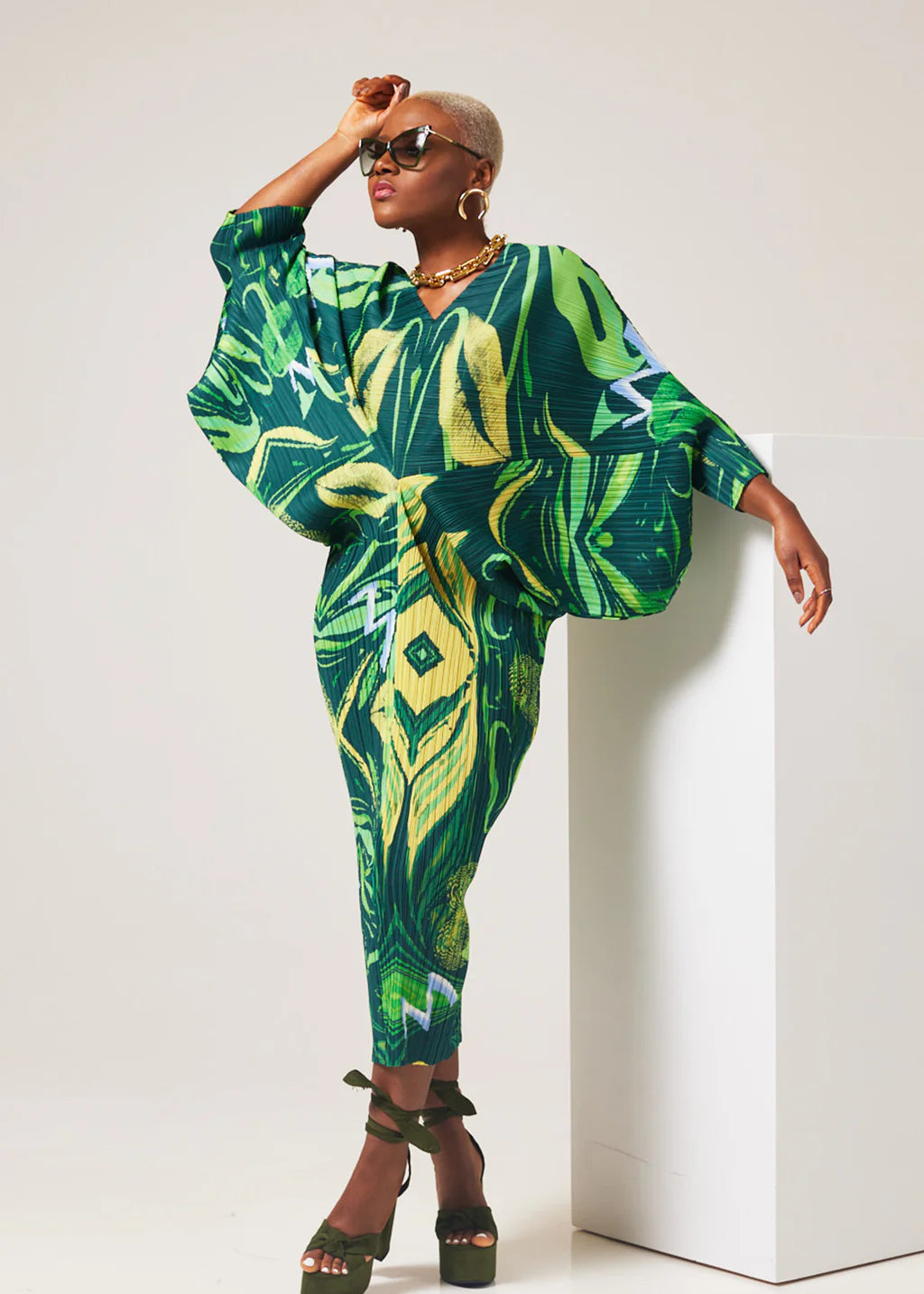 Leaf Pattern Pleated