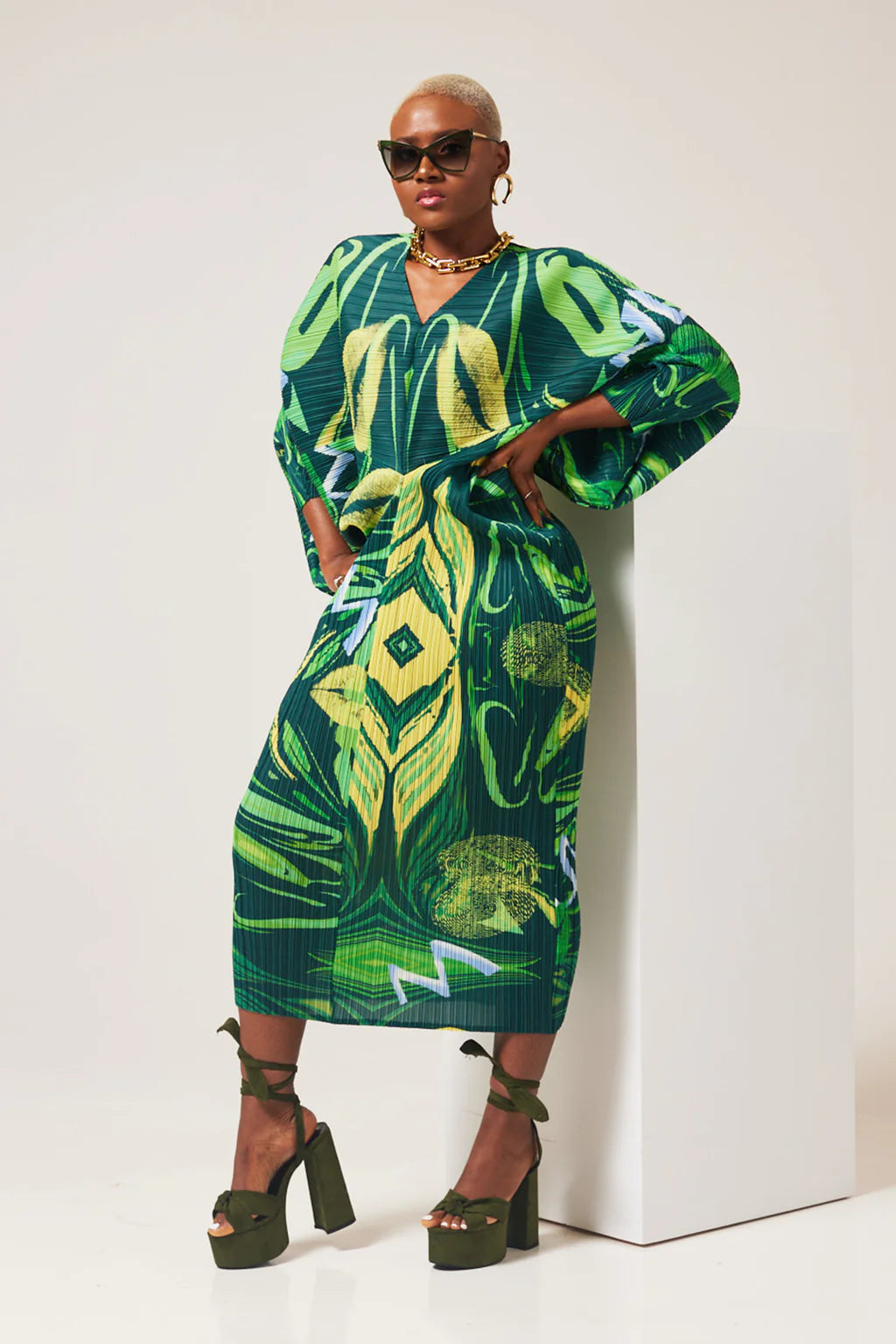 Leaf Pattern Pleated