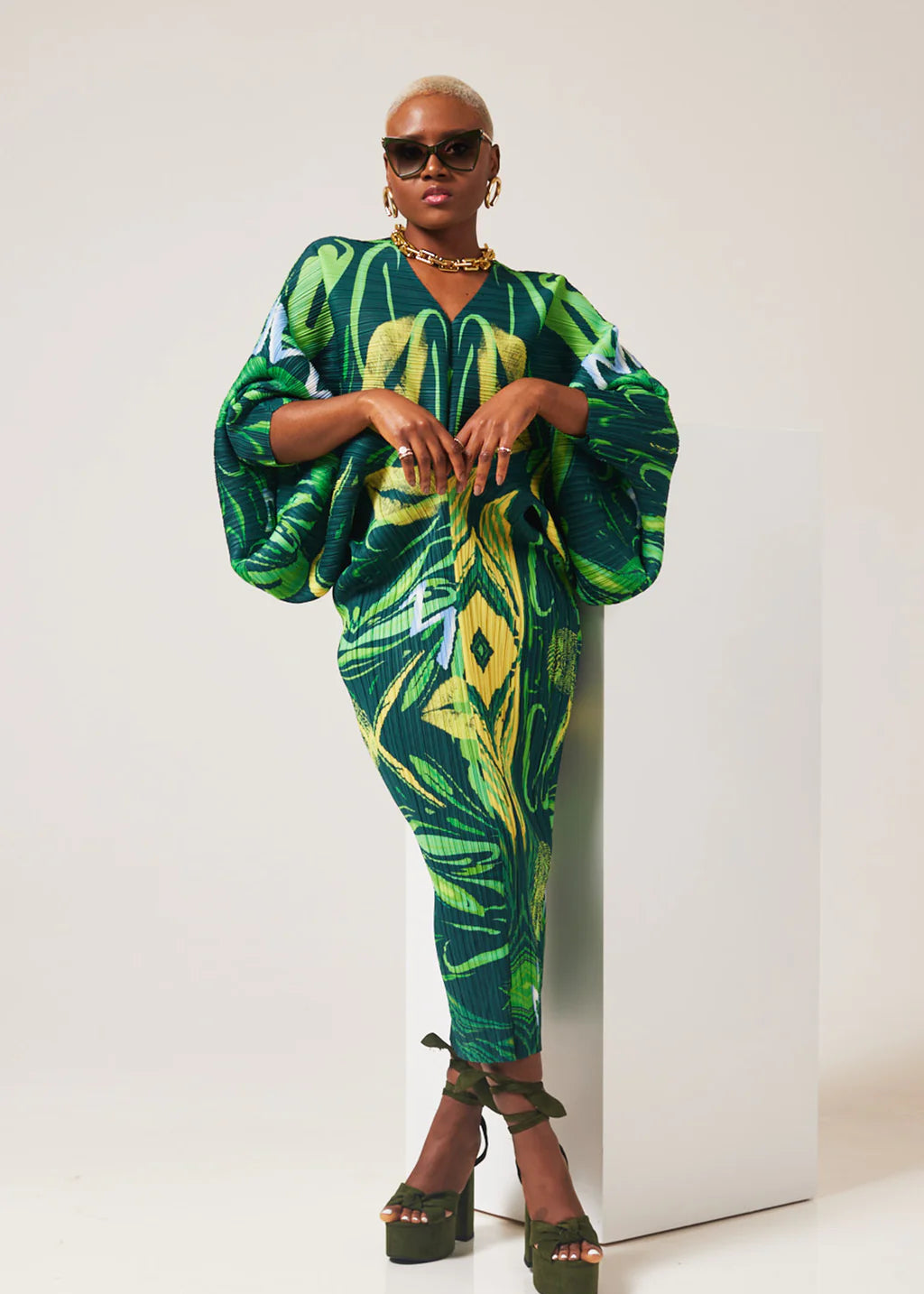 Leaf Pattern Pleated