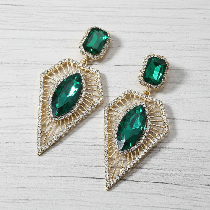 Helga Dangle Crystal Earrings