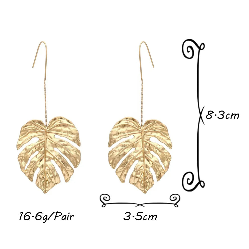 Tropical Leaf Statement Earring