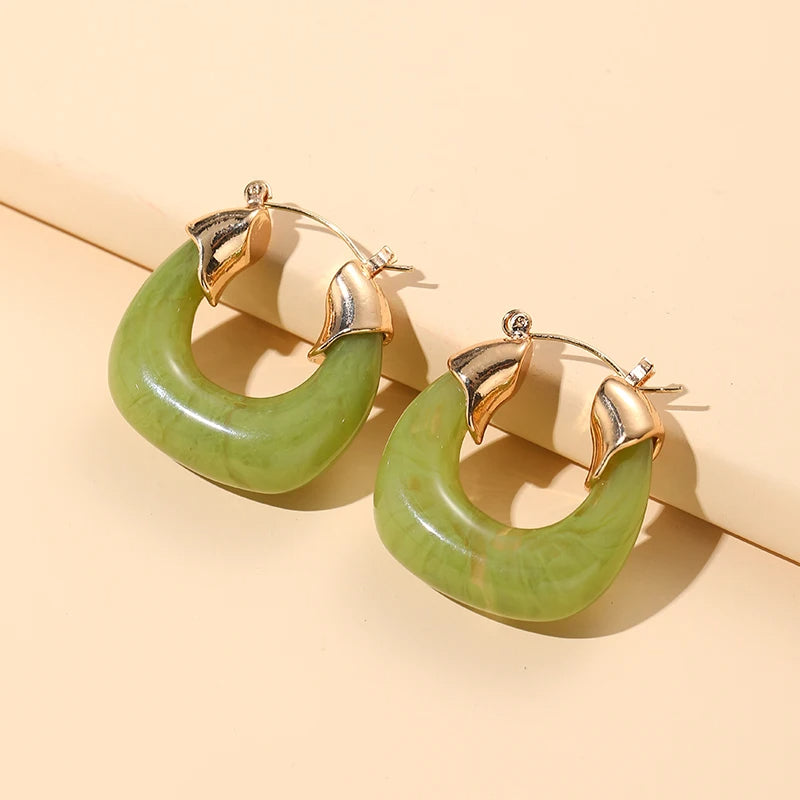 Lucite Chunky Hoops