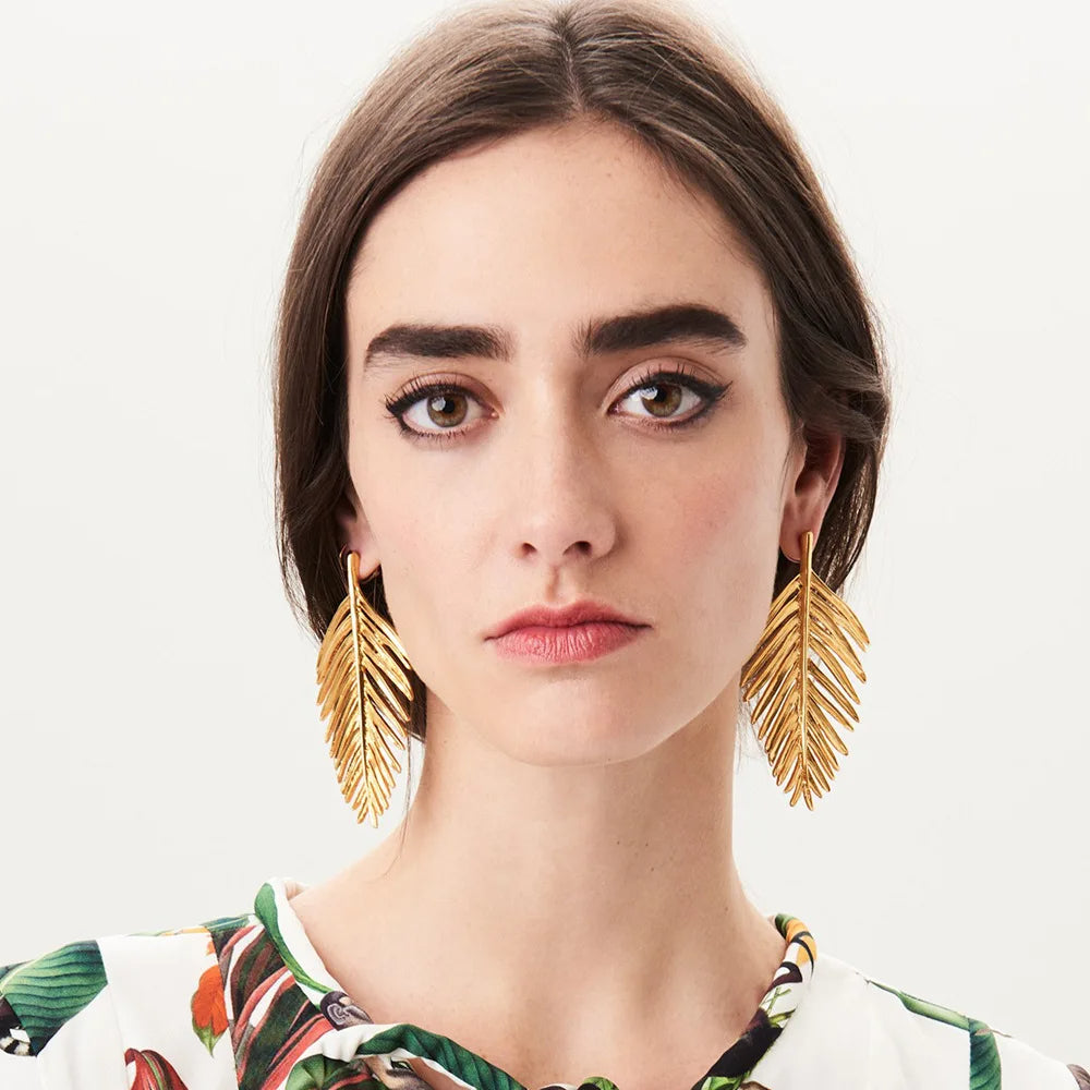 Leaf Statement Earrings