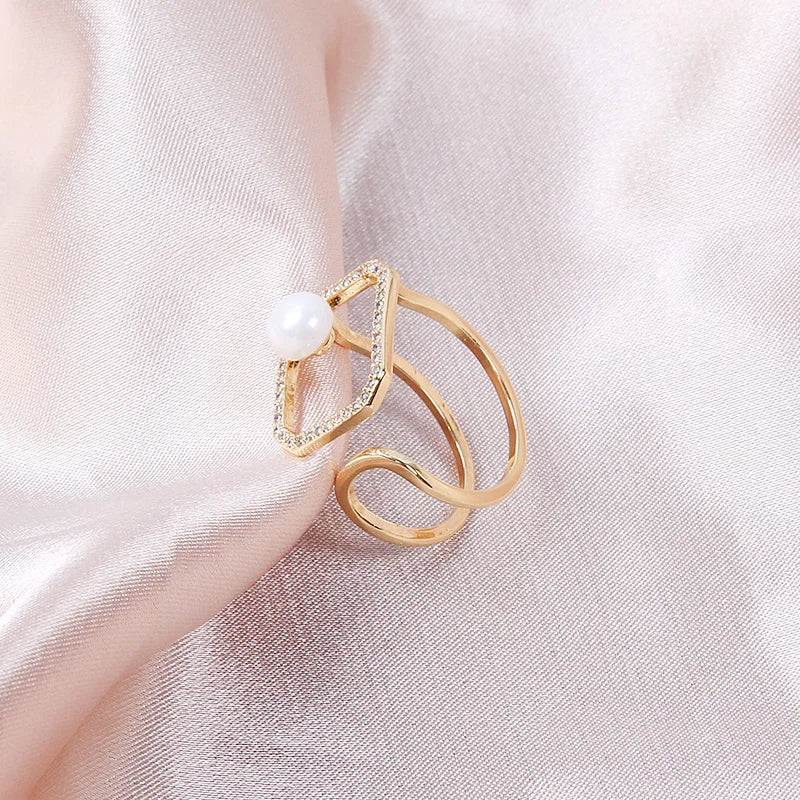 Square Pearl Ring