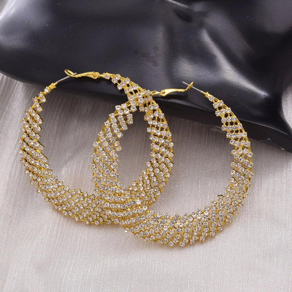 Big Hoop Crystal Earrings