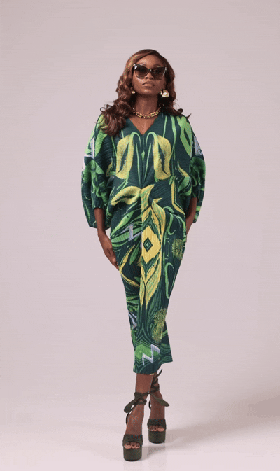 Leaf Pattern Pleated