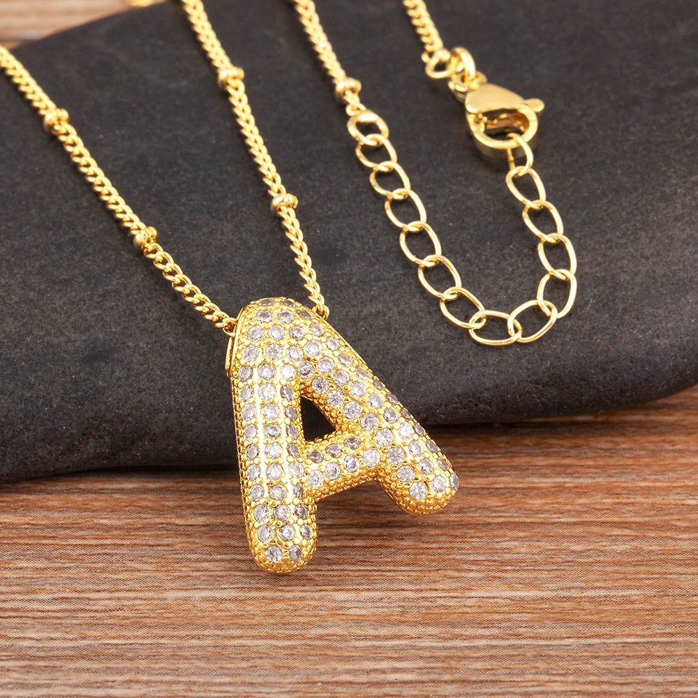 Crystal Initial Necklace