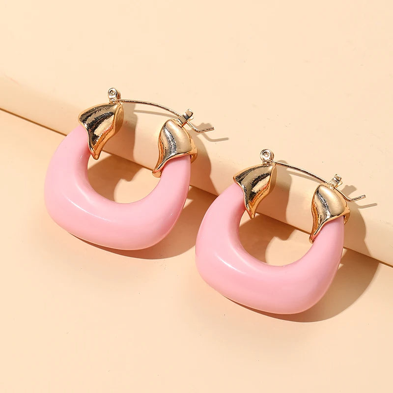 Lucite Chunky Hoops