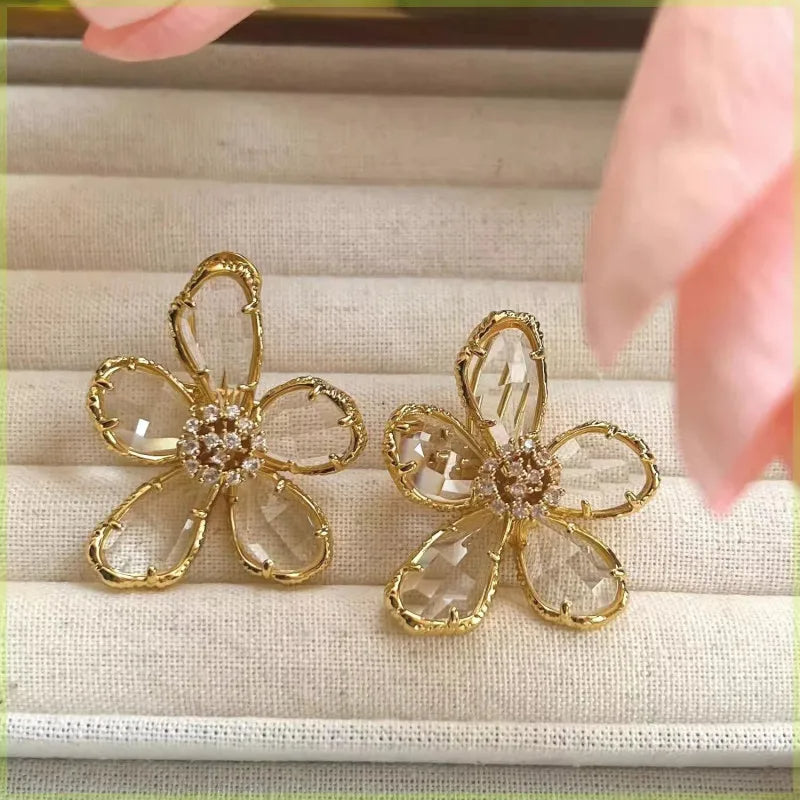 Translucent Floral Studs