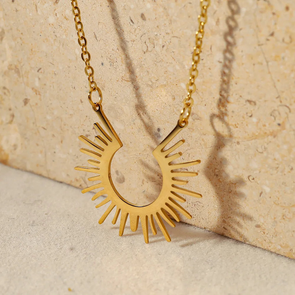 Sun Story Necklace Set (Stainless Steel)