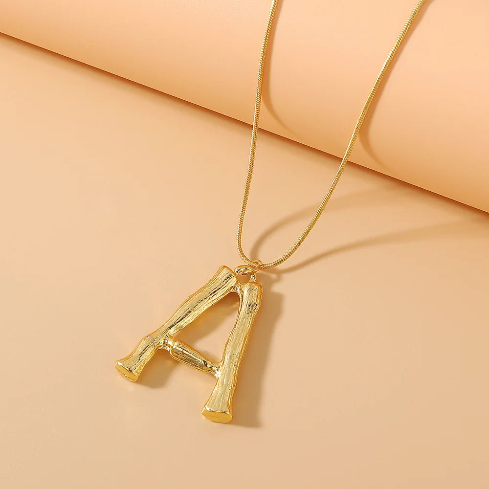 Bamboo Initials Necklace