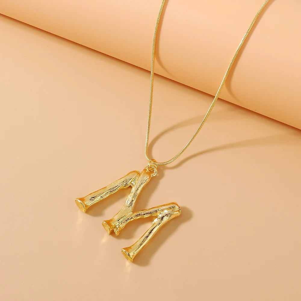 Bamboo Initials Necklace