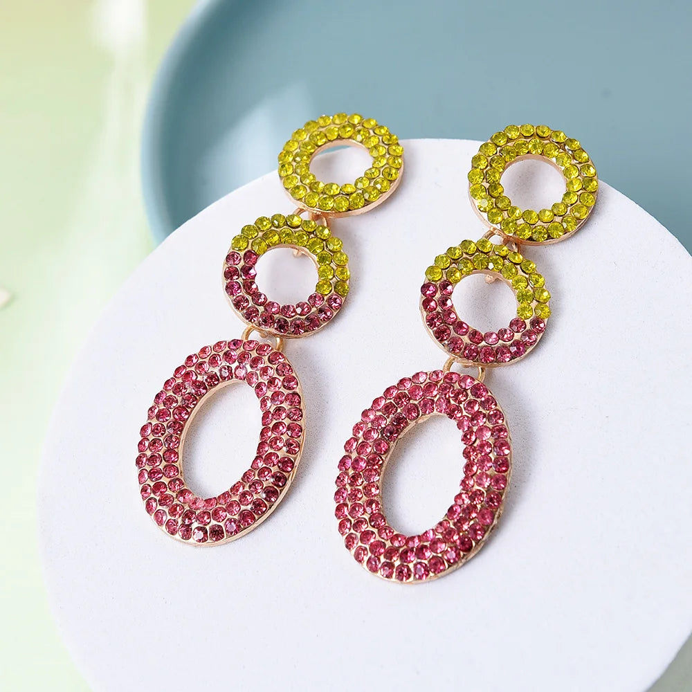 Circle Crystal Earrings