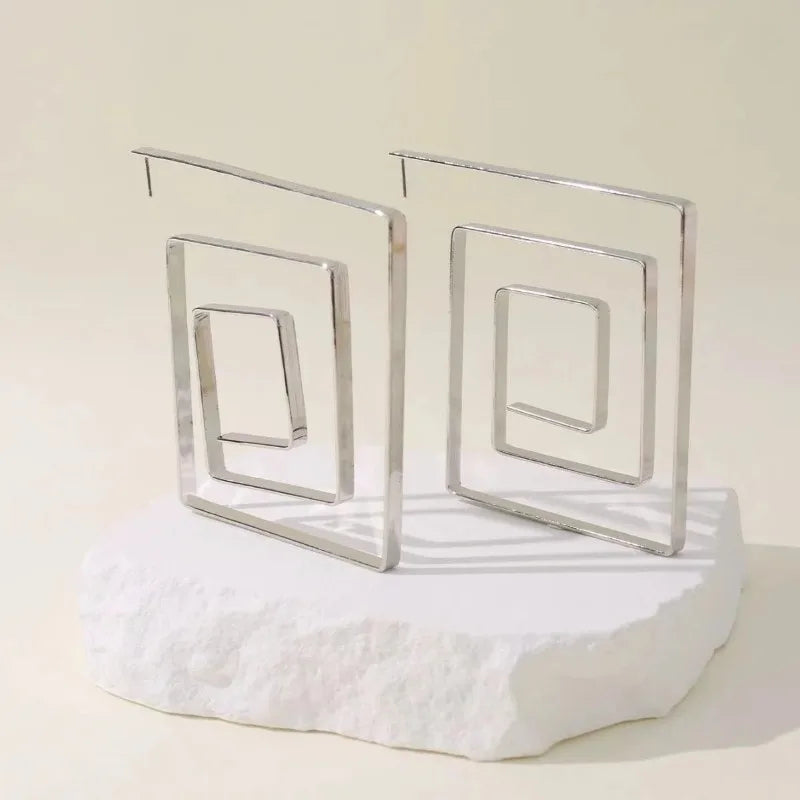 Big Square Earrings